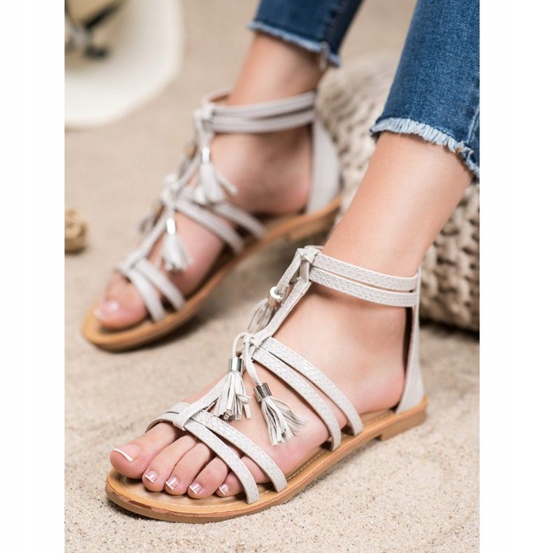 SHELOVET Sive sandale s resama siva 1