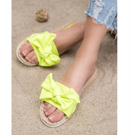 SHELOVET Elegantne žute papuče žuta boja 2