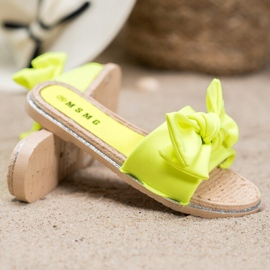 SHELOVET Elegantne žute papuče žuta boja 1