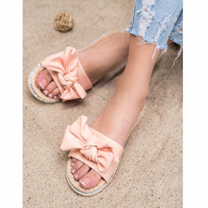 SHELOVET Elegantne svijetlo ružičaste papuče ružičasta 1