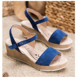 Filippo Ležerne kožne sandale plava 1