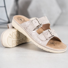 Evento Udobne papuče od eko kože siva 2