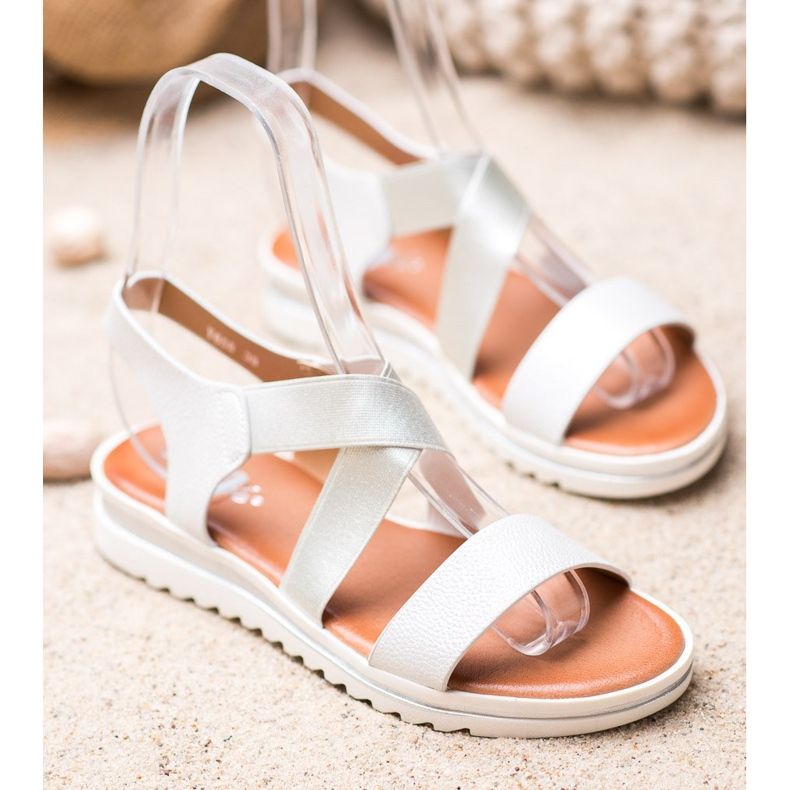 Weide Sandale na platformi bijela siva 1