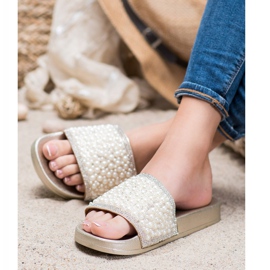 Seastar Elegantne papuče s biserima zlatna 1