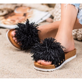 SHELOVET Elegantne crne papuče crna 1