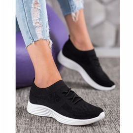 SHELOVET Crne ažurne cipele crna 1