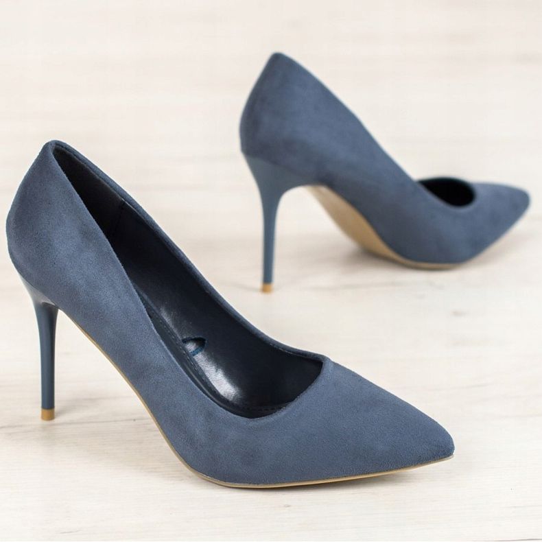 SHELOVET Seksi tamnoplave štikle plava 2