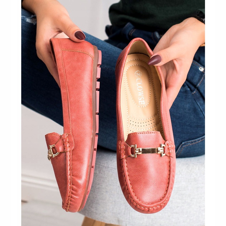 Clowse Crvene mokasine s ukrasom crvena 1