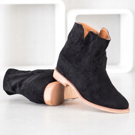 Bella Paris Kaubojske čizme od antilopa crna 1