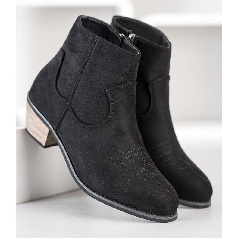 Best Shoes Čizme na niskom postu crna 1