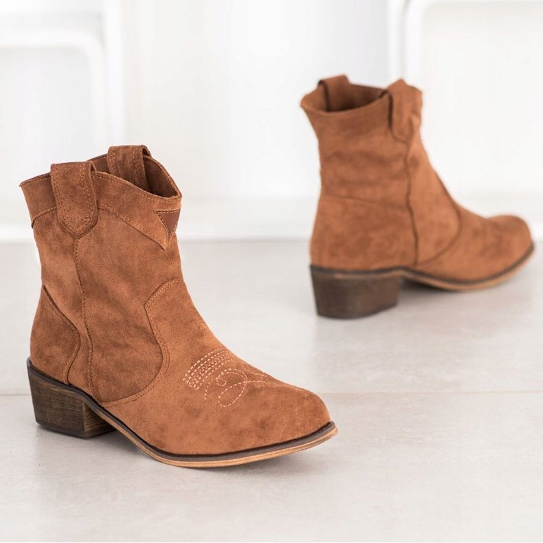 Queentina Udobnost kaubojskih čizama s izolacijom smeđa 2