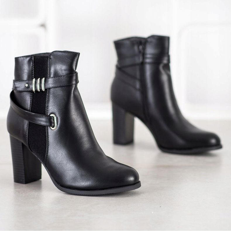 Queen Vivi Čizme s ukrasnim prugama crna 1