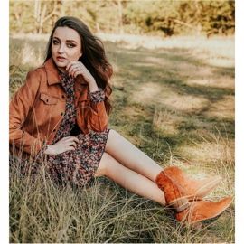 Cm Paris Kaubojske čizme od antilopa smeđa 2