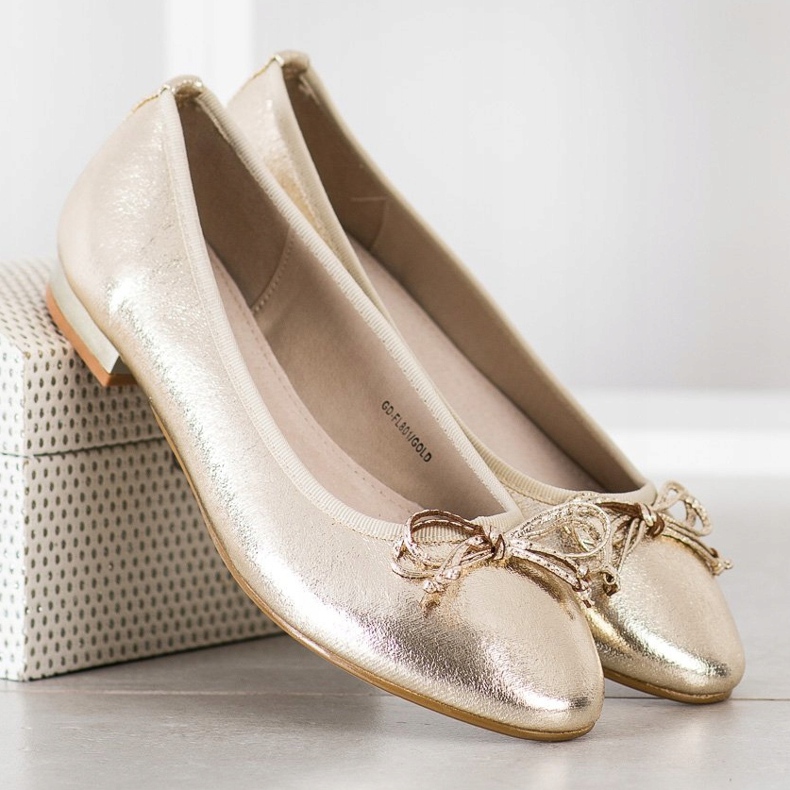 Goodin Elegantna balerina s mašnom zlatna 2