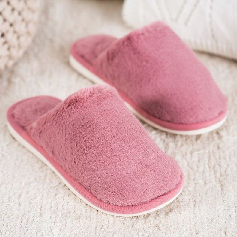 Bona Krznene papuče ružičasta 1