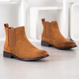 Ideal Shoes Čizme od antilopa Chelsea smeđa 1