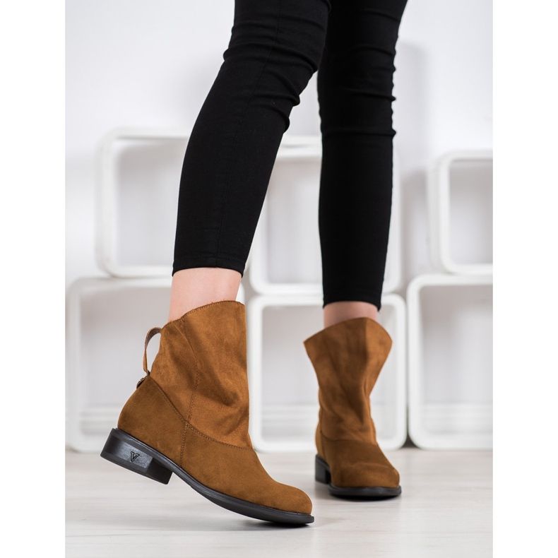 Weide Čizme sa širokim gornjim dijelom smeđa žuta boja 1