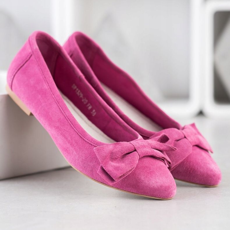 Filippo Kožna balerina s mašnom ružičasta 1