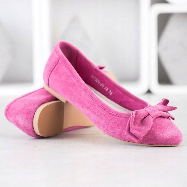 Filippo Kožna balerina s mašnom ružičasta 2