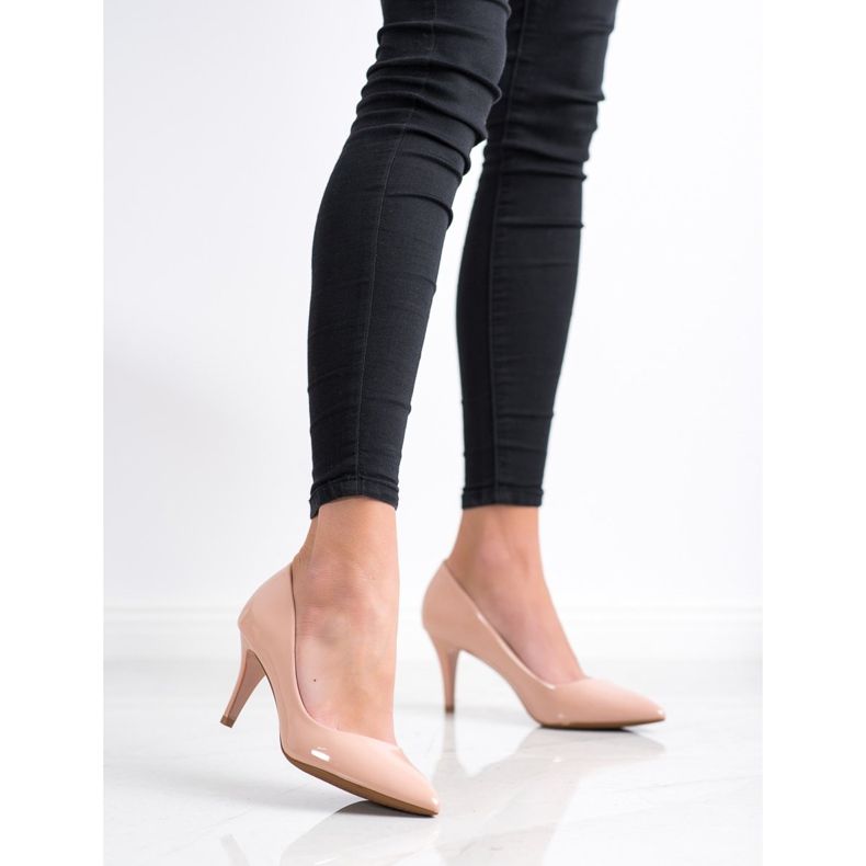 Goodin Klasične lakirane pumpe bež ružičasta 1