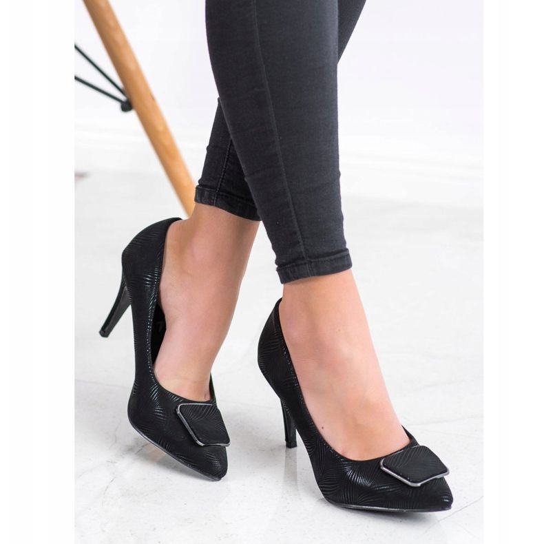 Goodin Pumpe s ukrasom crno 2