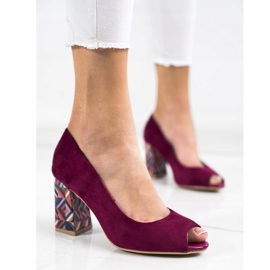 Sabatina Pumpe s uzorkom pete ljubičasta 1