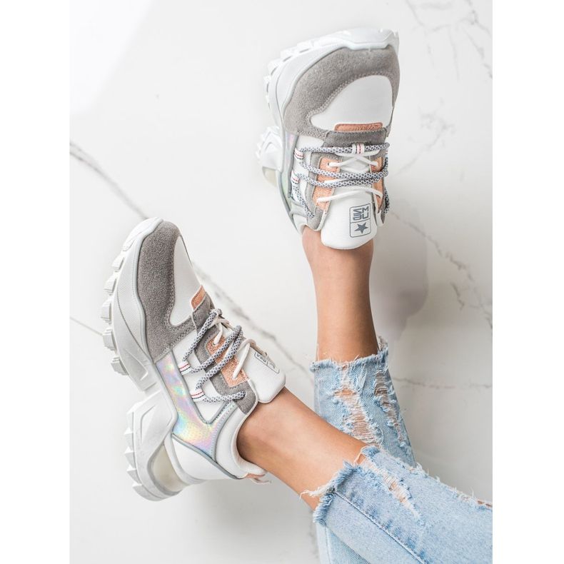 SHELOVET Elegantne tenisice bijela raznobojna 1