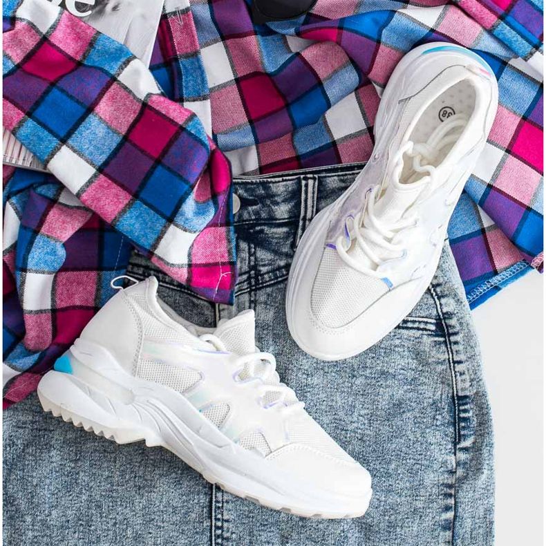 SHELOVET Proljetne tenisice s Holo efektom bijela 1