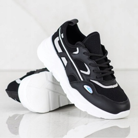 SHELOVET Ležerne crne tenisice crna 1