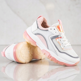 Ideal Shoes Tenisice sa umetkom sa sjajem bijela 1