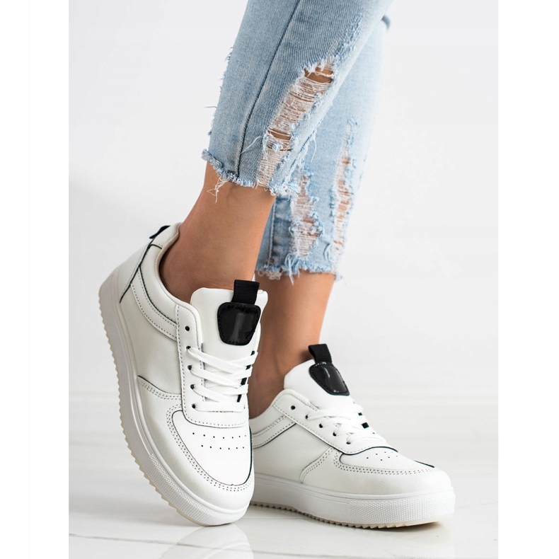 SHELOVET Sportske cipele od eko kože bijela 1