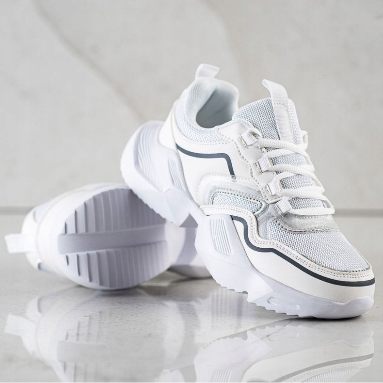 SHELOVET Lagane sportske tenisice bijela 1