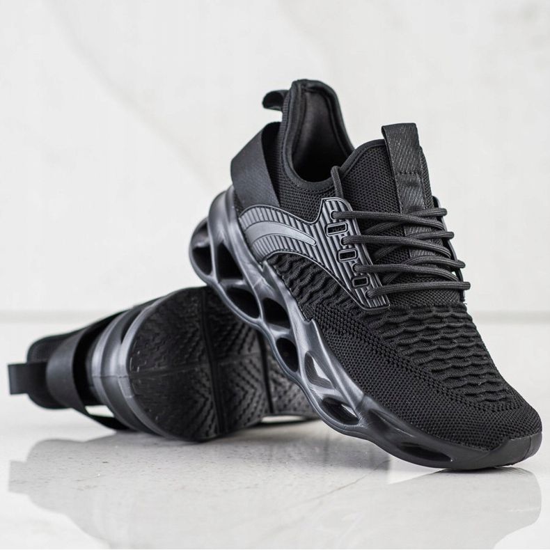 SHELOVET Crne modne tenisice crno 1