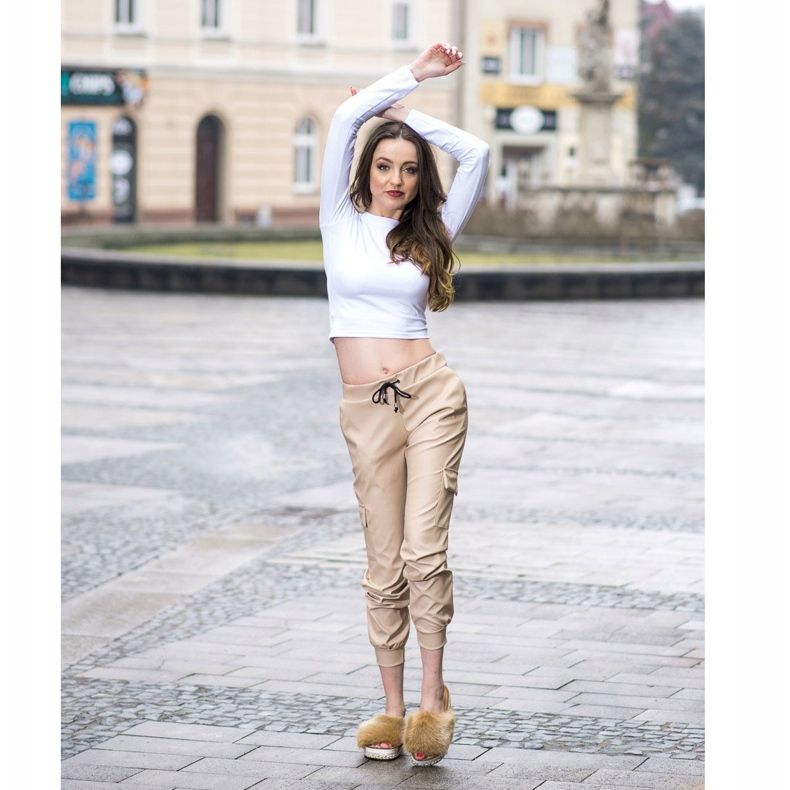 Seastar Modne papuče na dekorativnoj platformi smeđa 1