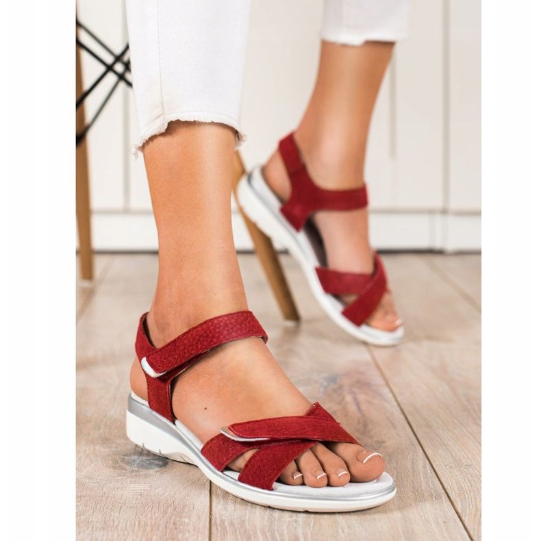 VINCEZA čičak sandale crvena 2