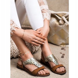 Modne sandale Sergio Leone smeđa 1