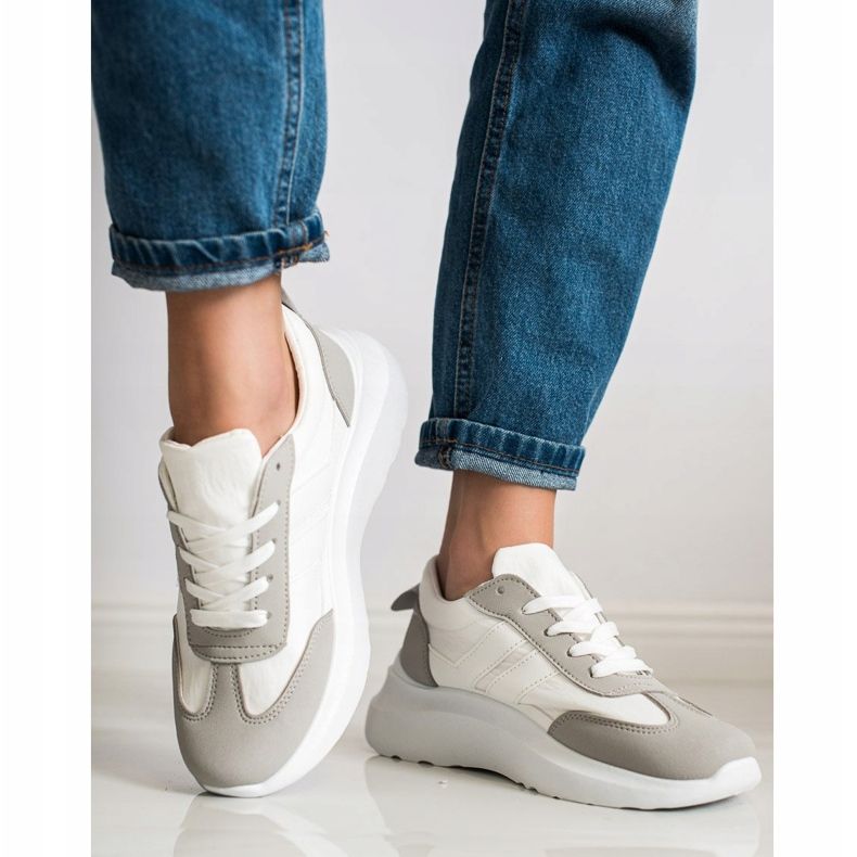 SHELOVET Sportska obuća na platformi bijela 1