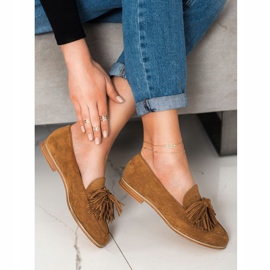 Seastar Obuća od antilopa s resicama smeđa 2