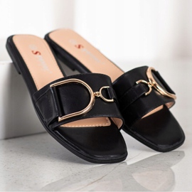 Seastar Elegantne papuče s ukrasom crna 1