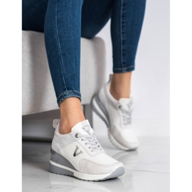 VINCEZA ležerne tenisice bijela siva 1