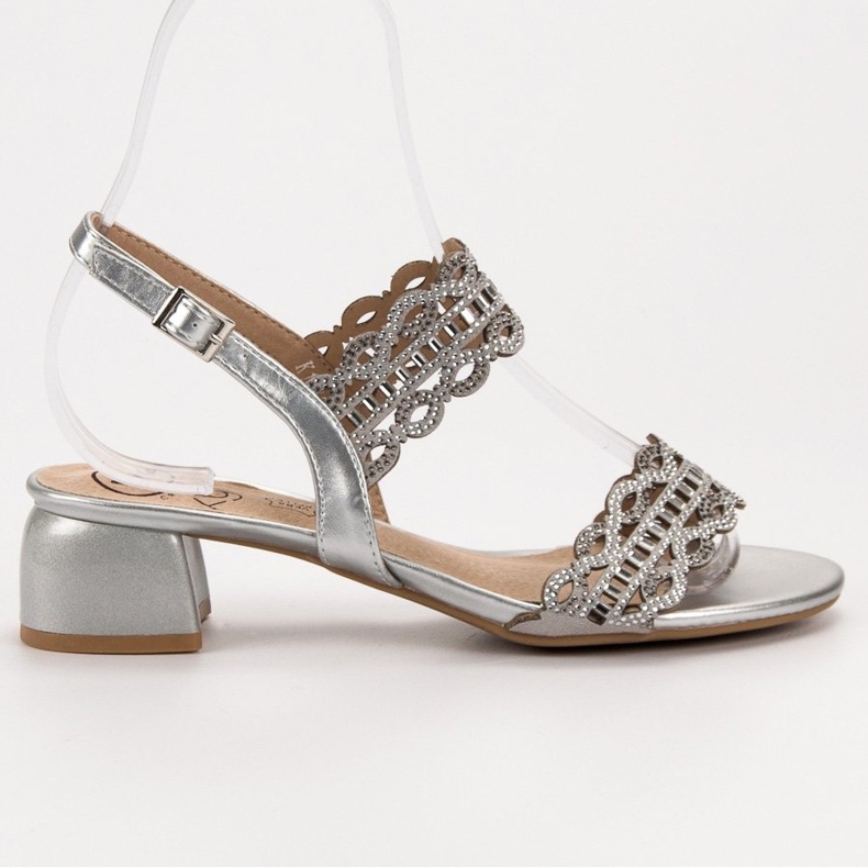 Kylie Elegantne sandale s visokim potpeticama siva 2