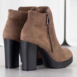 Small Swan Čizme s visokim potpeticama smeđa 1