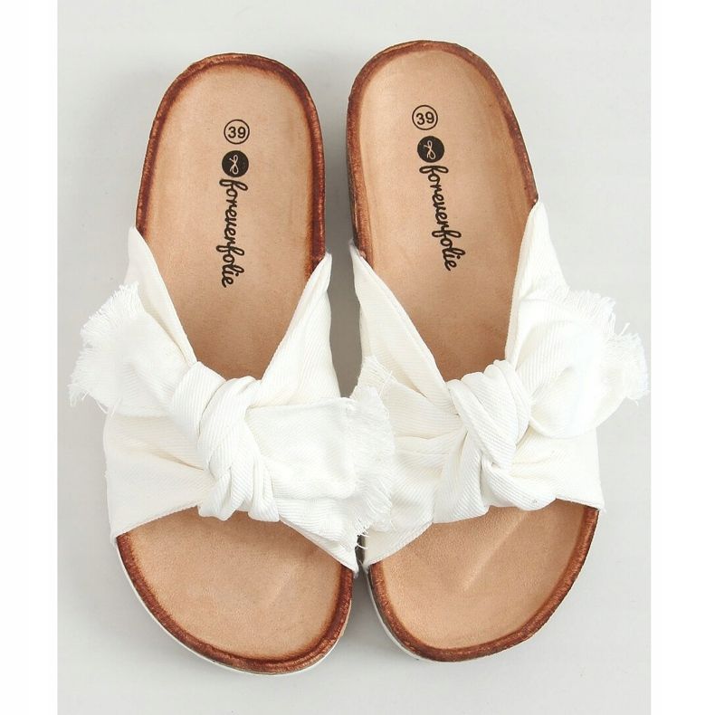 Bijele pamučne papuče WS11 Bijele bijela 1