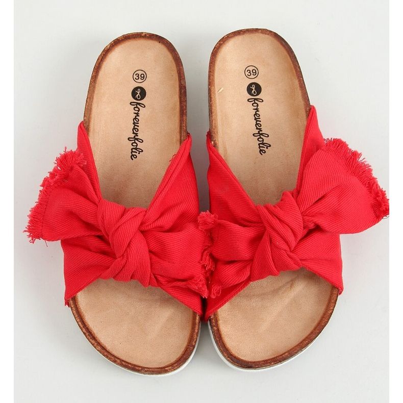 Crvene pamučne crvene papuče WS11 Crvene boje crvena 1