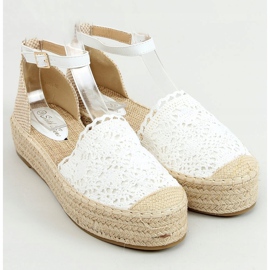 Espadrile od bijele čipke 888-85 Bijele bijela 1