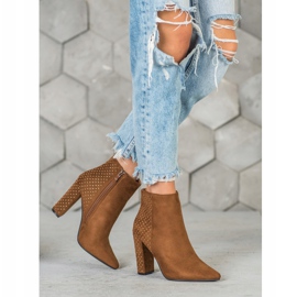 Seastar Čizme od antilopa s kubnim cirkonijem smeđa 1