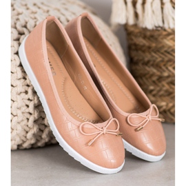 SHELOVET Balerine od eko kože smeđa 2