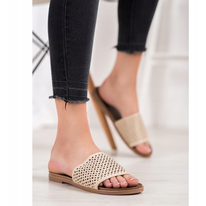 Renda Ažurne papuče smeđa 2