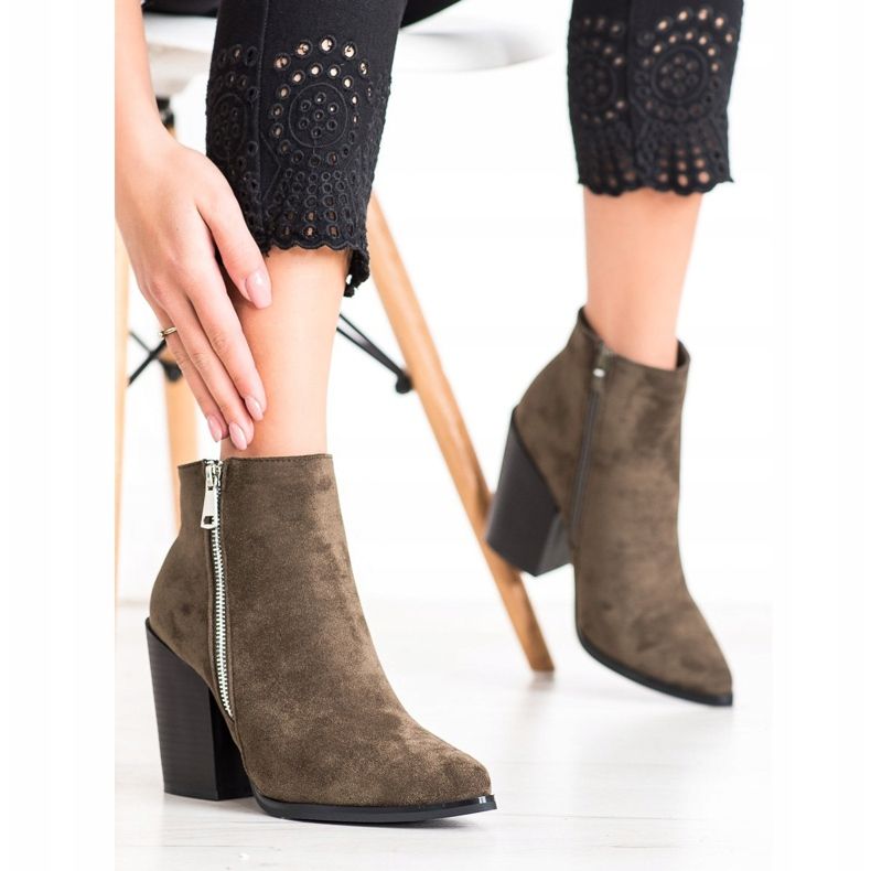 Marquiz Tople čizme s ukrasnim zatvaračem smeđa zelena 2