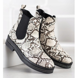 SHELOVET Čizme na platformi s kubnim cirkonijem raznobojna 1